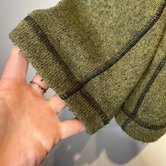 The North Face Quarter Zip Pullover Fleece Sweater Green Sz LG - Picture 6 of 11